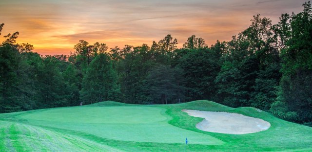 bunker on golf course